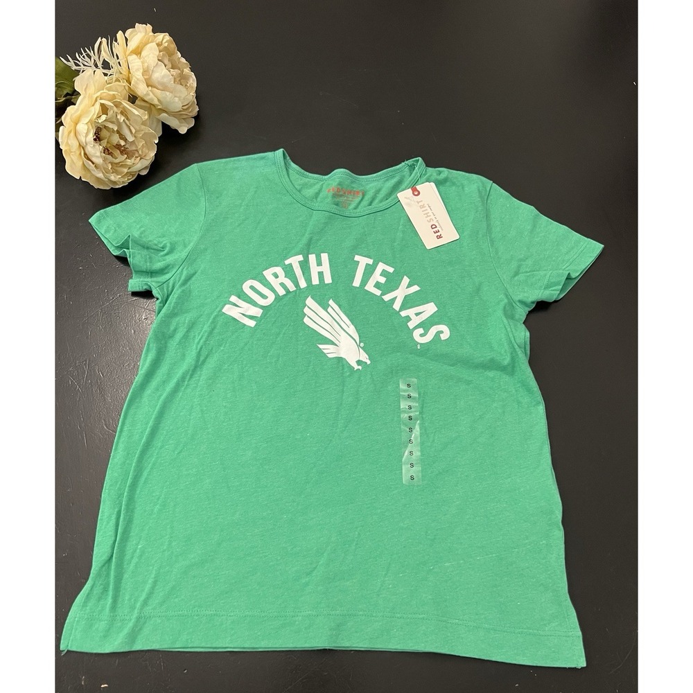 Red Shirt North Texas University NWT Green Tee Shirt Women's Sz S